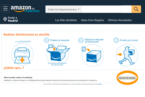 precio devolucion amazon