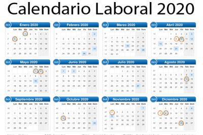 Calendario Laboral 2020 En Madrid Capital Dias Festivos Y Puentes