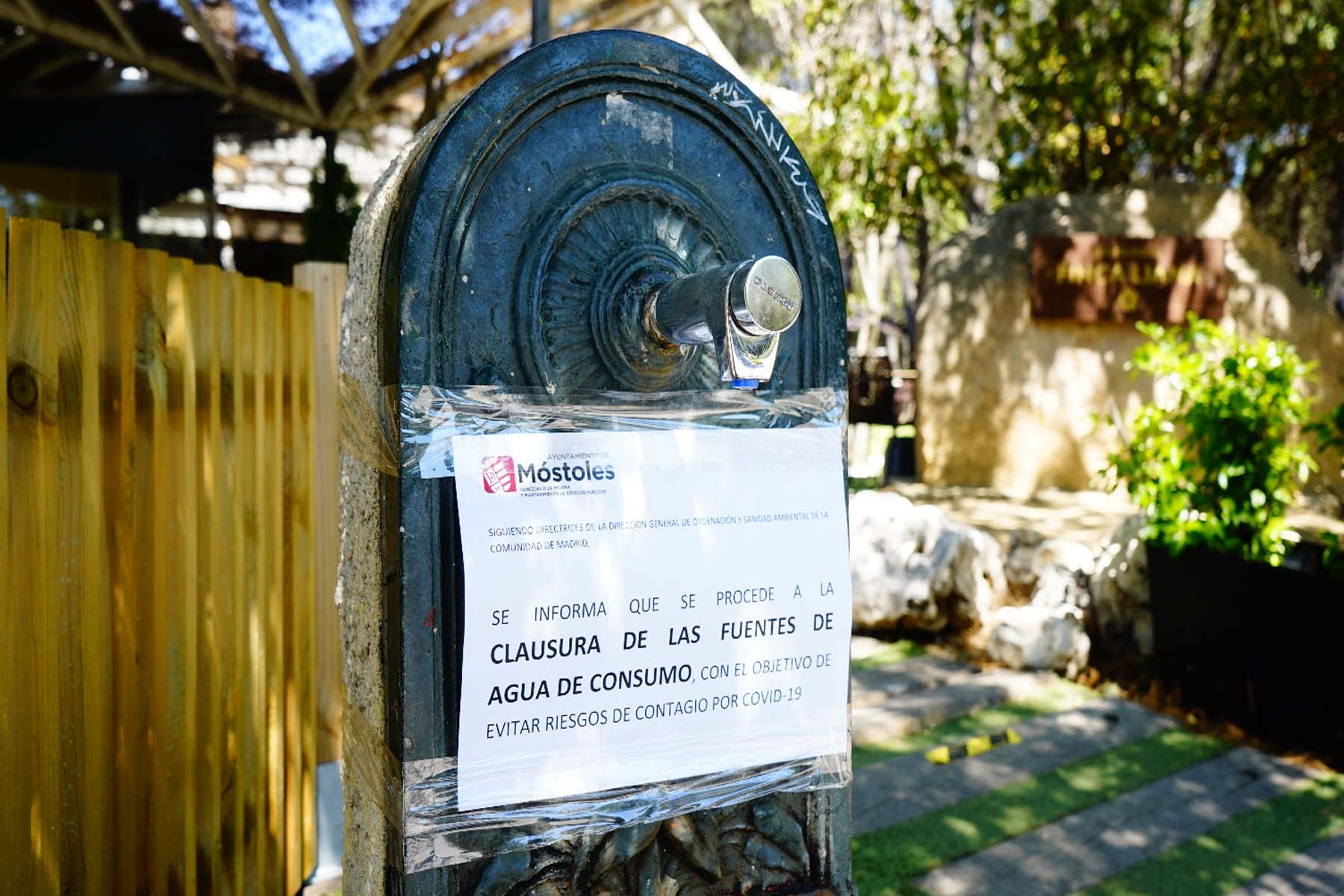 Se Precintan Las Fuentes Publicas De Agua Potable Como Medida De Prevencion Ante La Covid 19 Soyde